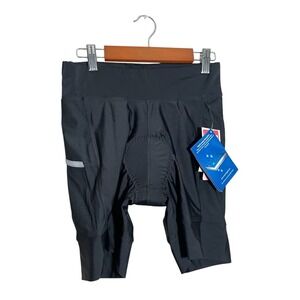 Moomotion Padded Cycling Shorts Medium Stretch Antibacterial Black‎ NWT